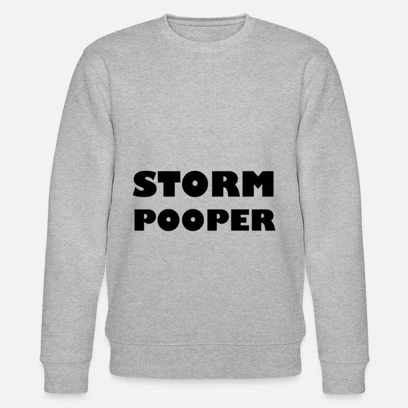 Storm Pooper - Stanley/Stella Unisex Bio-Sweatshirt CHANGER  - Grau meliert