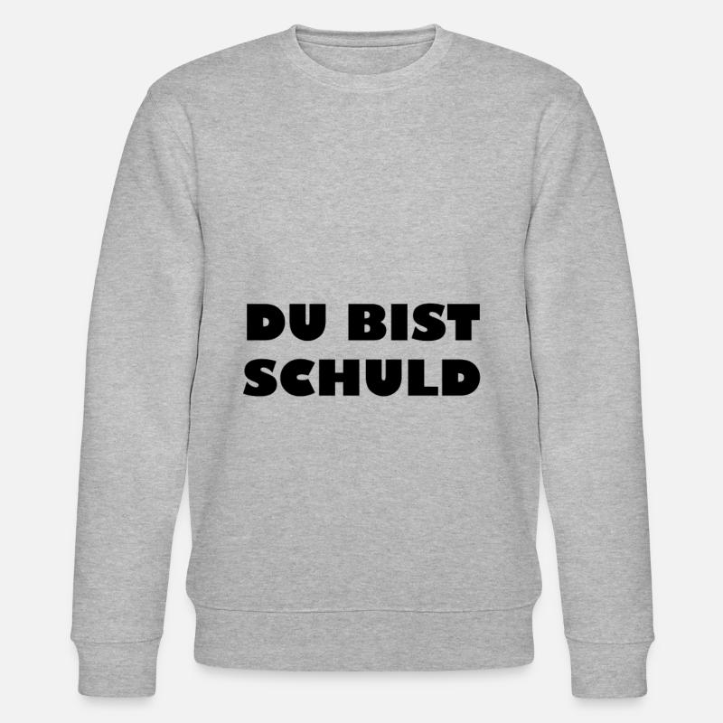 Du bist Schuld! - Stanley/Stella Unisex Bio-Sweatshirt CHANGER  - Grau meliert