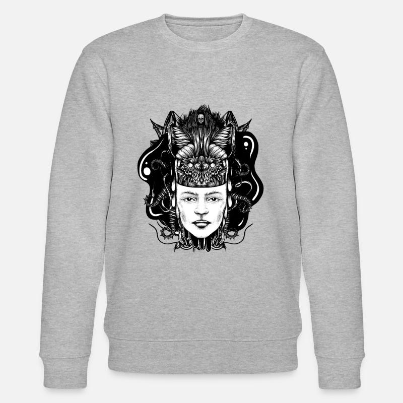 Wolfsmädchen - Stanley/Stella Unisex Bio-Sweatshirt CHANGER  - Grau meliert