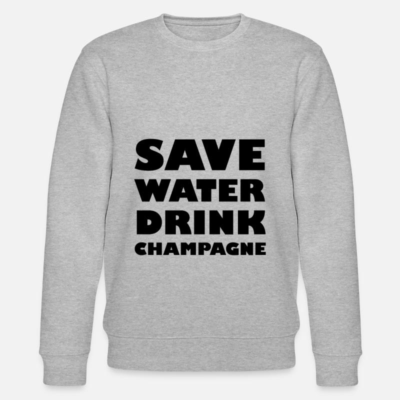 Save Water - Stanley/Stella Unisex Bio-Sweatshirt CHANGER  - Grau meliert