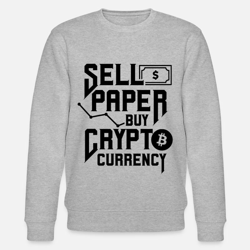 Cryptowährung Crypto Trader Kryptowährung Krypto - Stanley/Stella Unisex Bio-Sweatshirt CHANGER  - Grau meliert