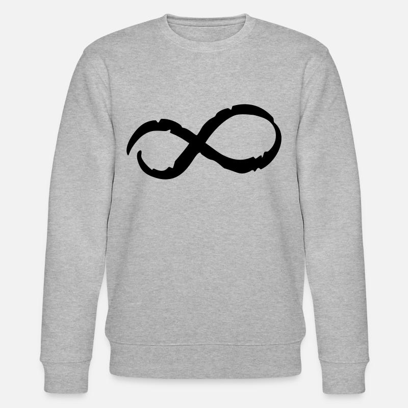 Unendlich Zeichen Unendlichkeit Geschenk - Stanley/Stella Unisex Bio-Sweatshirt CHANGER  - Grau meliert