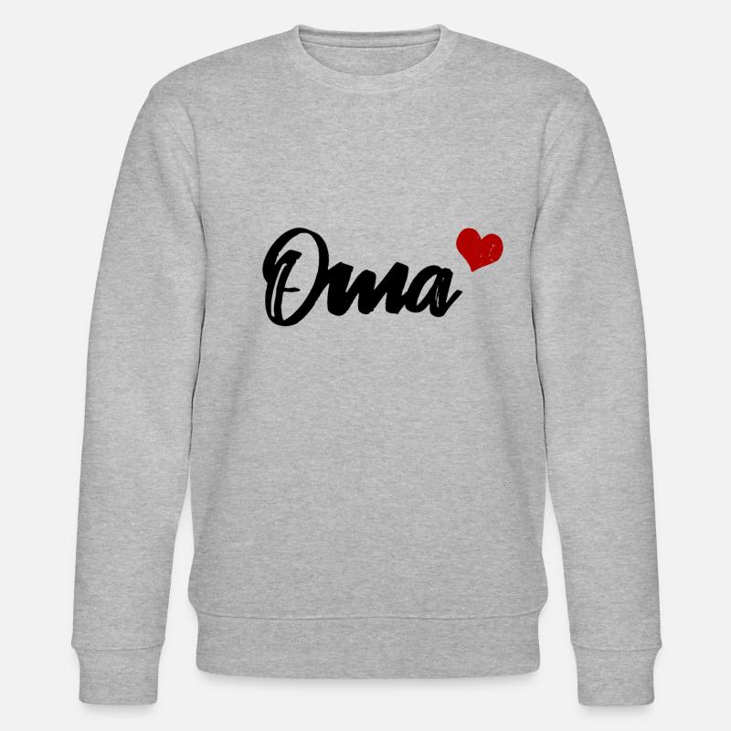 Oma Großmutter Herz - Stanley/Stella Unisex Bio-Sweatshirt CHANGER  - Grau meliert