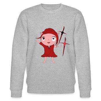 Nikita - Stanley/Stella Unisex Bio-Sweatshirt CHANGER  - Grau meliert - Vorne - Nik (191cm) & Marisol (170cm)