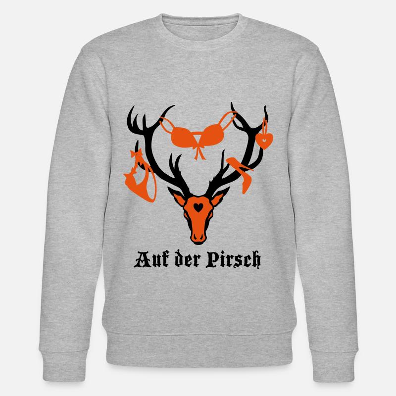 Hirsch 2c à l'affût - Sweat bio CHANGER Stanley/Stella Unisexe - gris chiné