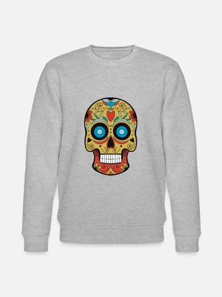 Mexican skull - Stanley/Stella CHANGER Unisex Organic Sweatshirt - heather grey