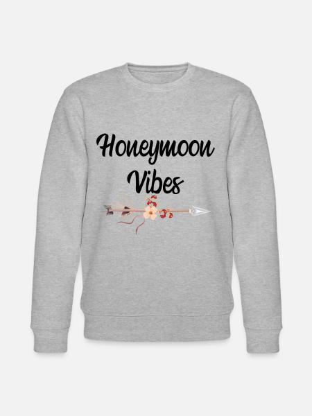Honeymoon vibes honeymoon wedding gift - Stanley/Stella CHANGER Unisex Organic Sweatshirt - heather grey