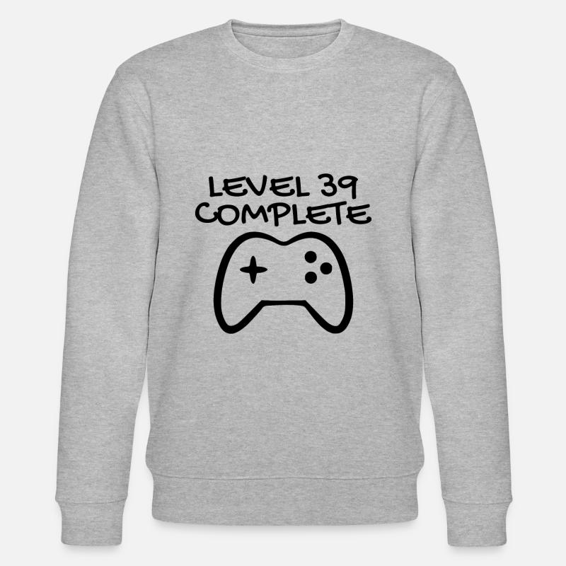 39th birthday - 39 years gift - Stanley/Stella CHANGER Unisex Organic Sweatshirt - heather grey