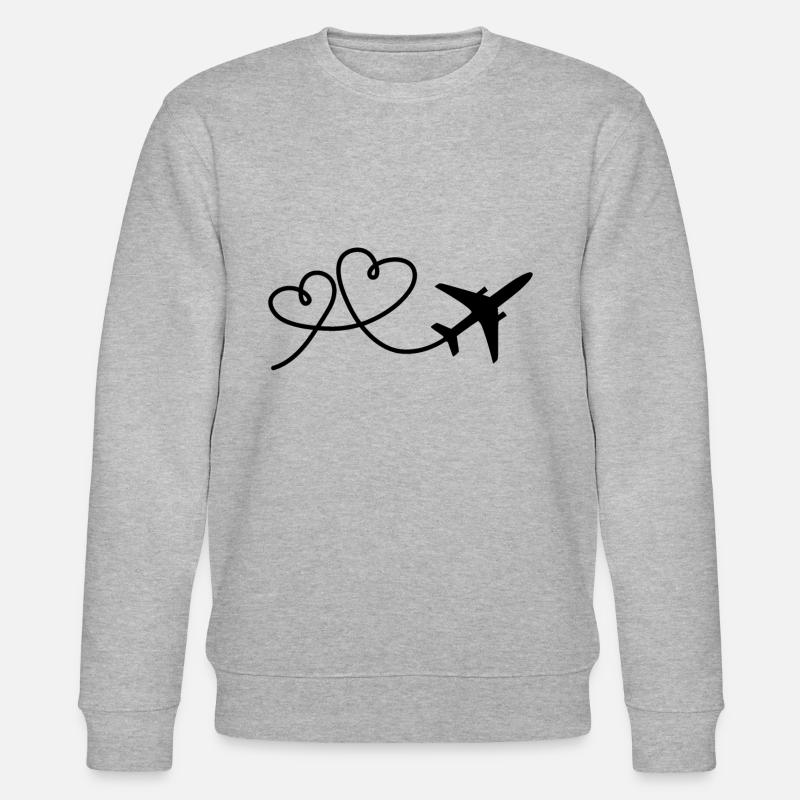 Flugzeug - Stanley/Stella Unisex Bio-Sweatshirt CHANGER  - Grau meliert