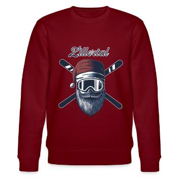 Zillertal Ski Sknowboard - Stanley/Stella Unisex Bio-Sweatshirt CHANGER  - Burgunderrot - Vorne - Nik (191cm) & Marisol (170cm)