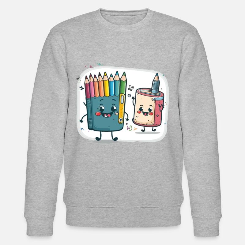 Le pousse-crayon - Sweat bio CHANGER Stanley/Stella Unisexe - gris chiné