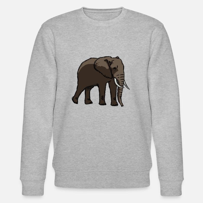 Elefant - Stanley/Stella Unisex Bio-Sweatshirt CHANGER  - Grau meliert