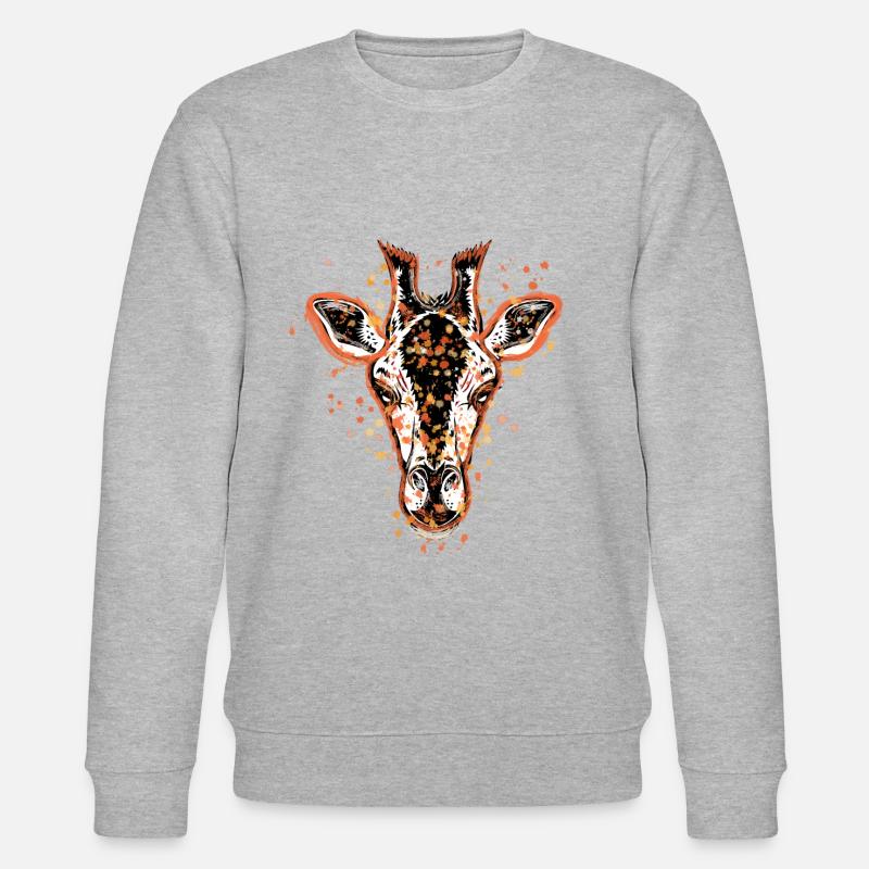 Giraffenmalerei - Stanley/Stella Unisex Bio-Sweatshirt CHANGER  - Grau meliert