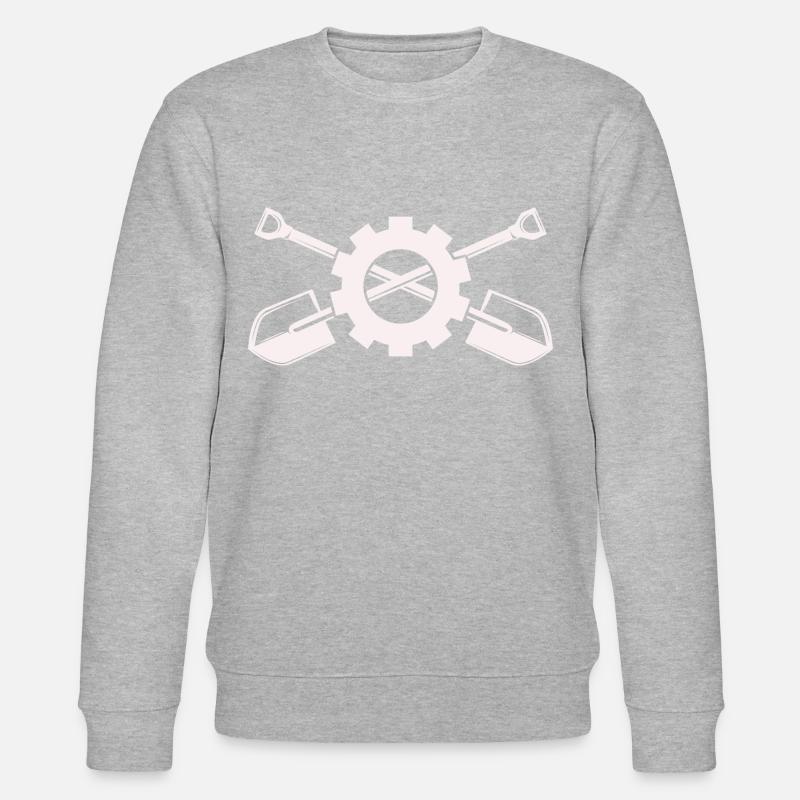 Shovel - Spade - Construction site - Stanley/Stella CHANGER Unisex Organic Sweatshirt - heather grey