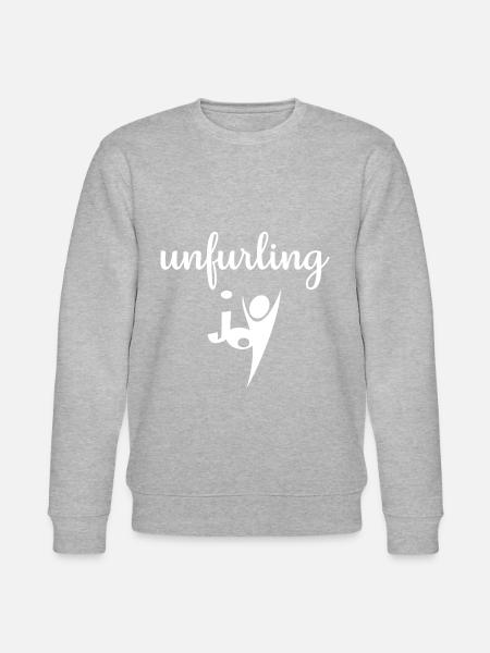 Christian Design Unfurling Joy - Stanley/Stella CHANGER Unisex Organic Sweatshirt - heather grey