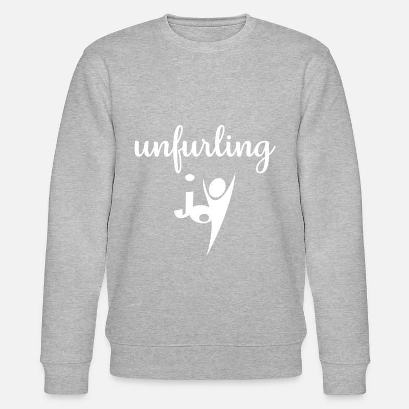 Christliches Design entfaltet Freude - Stanley/Stella Unisex Bio-Sweatshirt CHANGER - Grau meliert