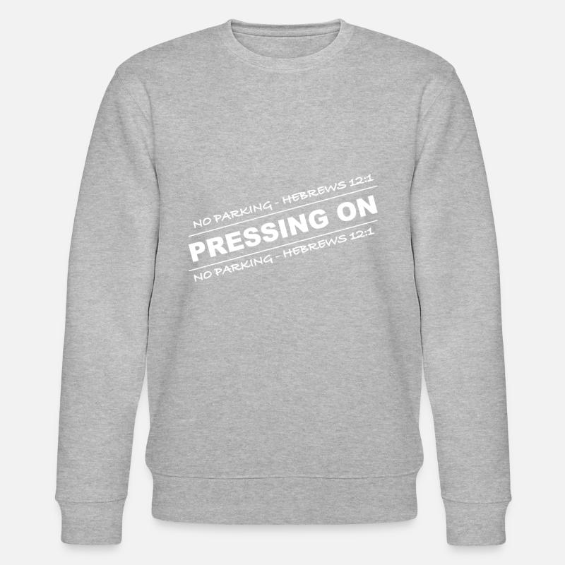 Christian Design Pressing On - Stanley/Stella CHANGER Unisex Organic Sweatshirt - heather grey