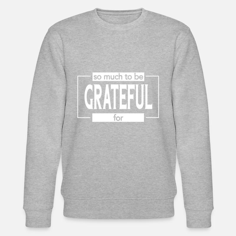 Christian Design dankbar - Stanley/Stella Unisex Bio-Sweatshirt CHANGER - Grau meliert