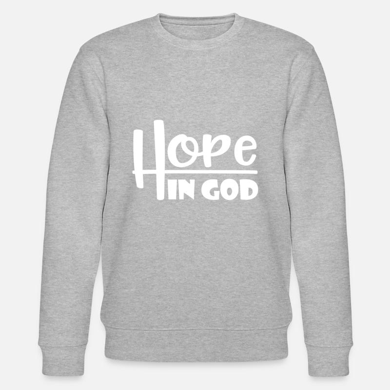 Christian Design Hoffnung in Gott - Stanley/Stella Unisex Bio-Sweatshirt CHANGER  - Grau meliert