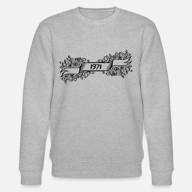 1971 Birthday present - Stanley/Stella CHANGER Unisex Organic Sweatshirt - heather grey