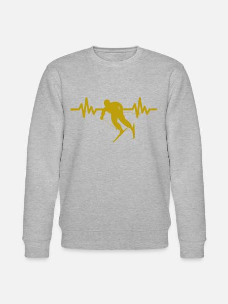 Heartbeat Skiing Ski freestyle - Stanley/Stella CHANGER Unisex Organic Sweatshirt - heather grey