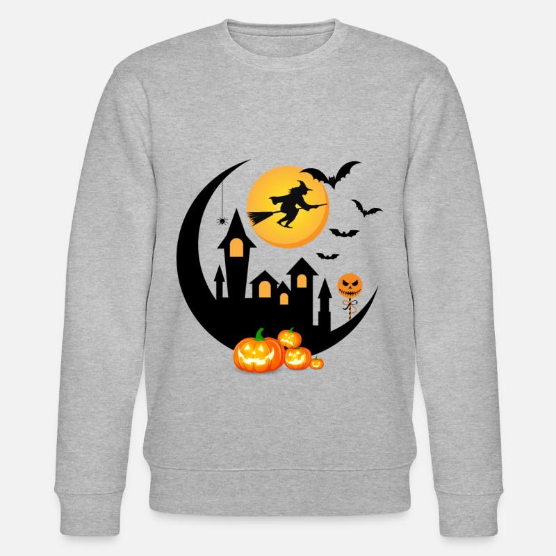 Halloween-Atmosphäre - Stanley/Stella Unisex Bio-Sweatshirt CHANGER  - Grau meliert
