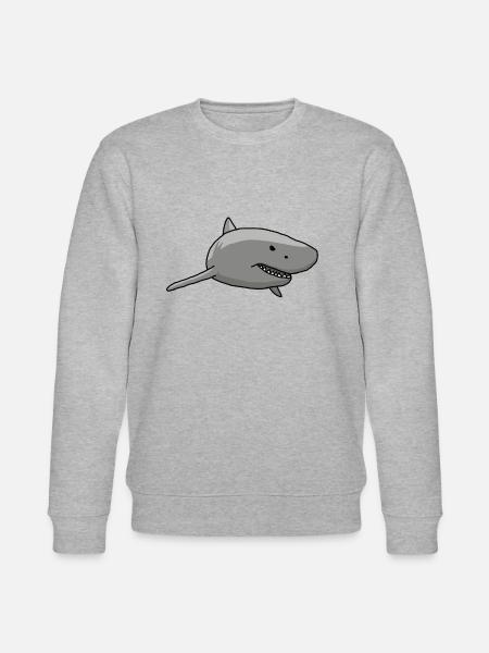 Shark, drawing, cartoon - Stanley/Stella CHANGER Unisex Organic Sweatshirt - heather grey