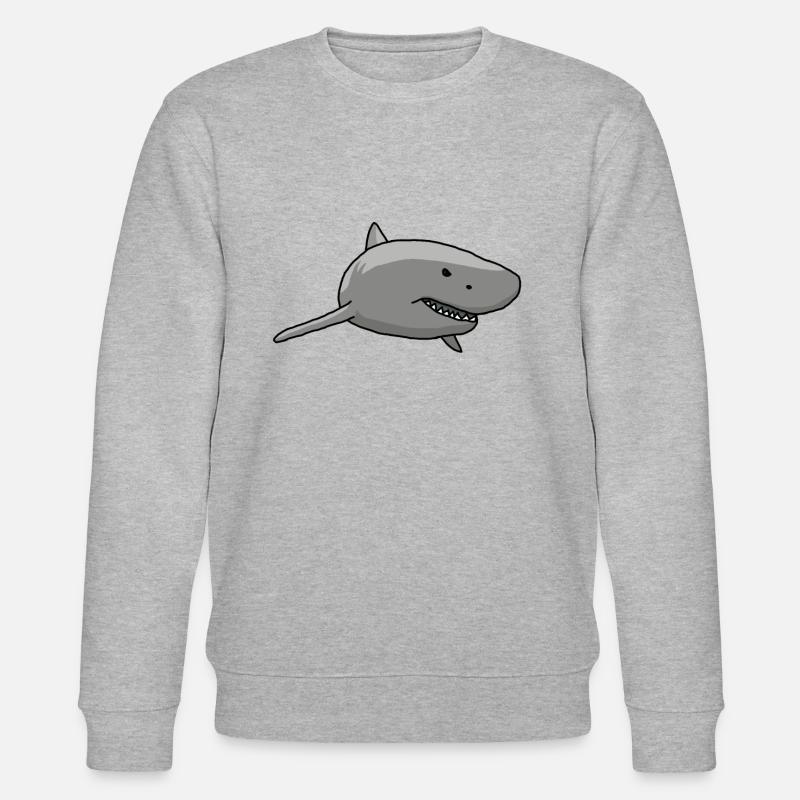 Hai, Zeichnung, Comic - Stanley/Stella Unisex Bio-Sweatshirt CHANGER - Grau meliert