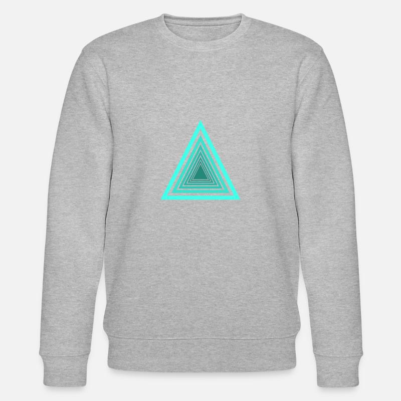 Effet de profondeur des triangles - Sweat bio CHANGER Stanley/Stella Unisexe - gris chiné