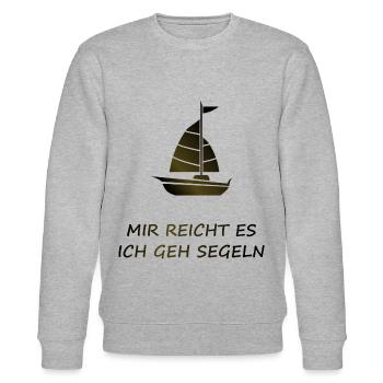 Mir Reicht Es Ich Geh Segeln - Stanley/Stella Unisex Bio-Sweatshirt CHANGER  - Grau meliert - Vorne - Nik (191cm) & Marisol (170cm)