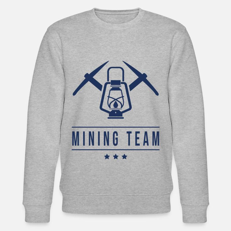 Mining Team Miner Mine Bargarbeiter - Stanley/Stella CHANGER Unisex Organic Sweatshirt - heather grey
