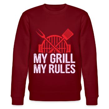Mon barbecue mes règles - Sweat bio CHANGER Stanley/Stella Unisexe - bordeaux - Devant - Nik (191cm) & Marisol (170cm)