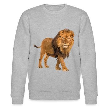 Conception de lion - Sweat bio CHANGER Stanley/Stella Unisexe - gris chiné - Devant - Nik (191cm) & Marisol (170cm)