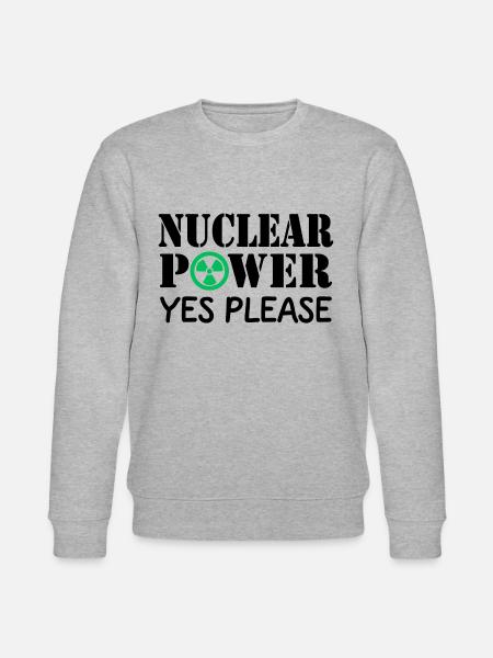 Atomkraft, ja tak, ja til atomkraft - Stanley/Stella økologisk unisex-sweatshirt CHANGER  - grå meleret