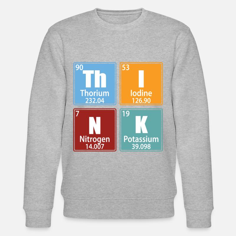 Think - Periodic Table Elements - Stanley/Stella CHANGER Unisex Organic Sweatshirt - heather grey