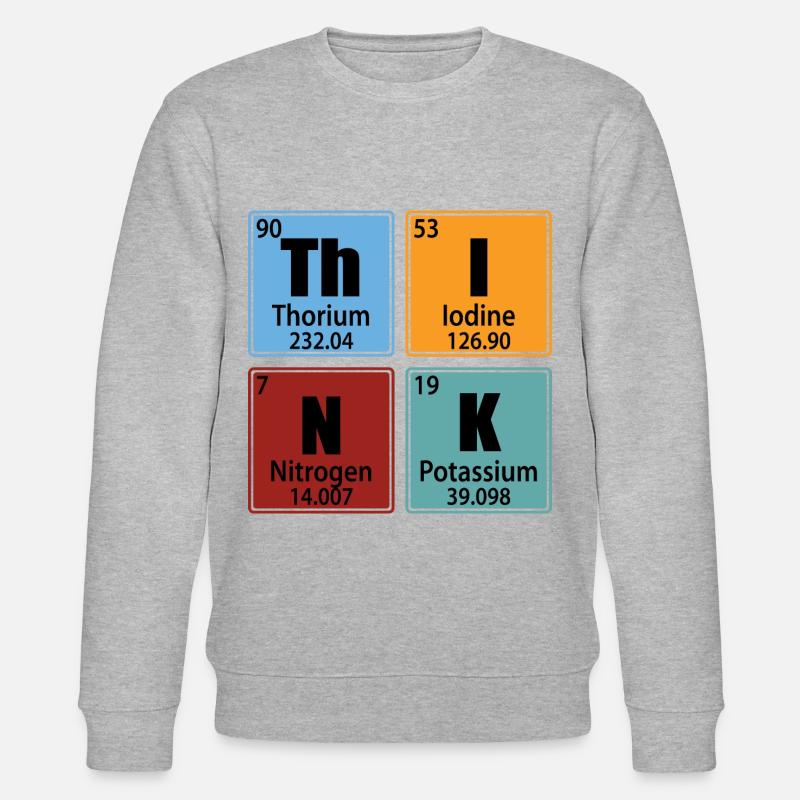 Think - Periodic Table Elements - Stanley/Stella CHANGER Unisex Organic Sweatshirt - heather grey