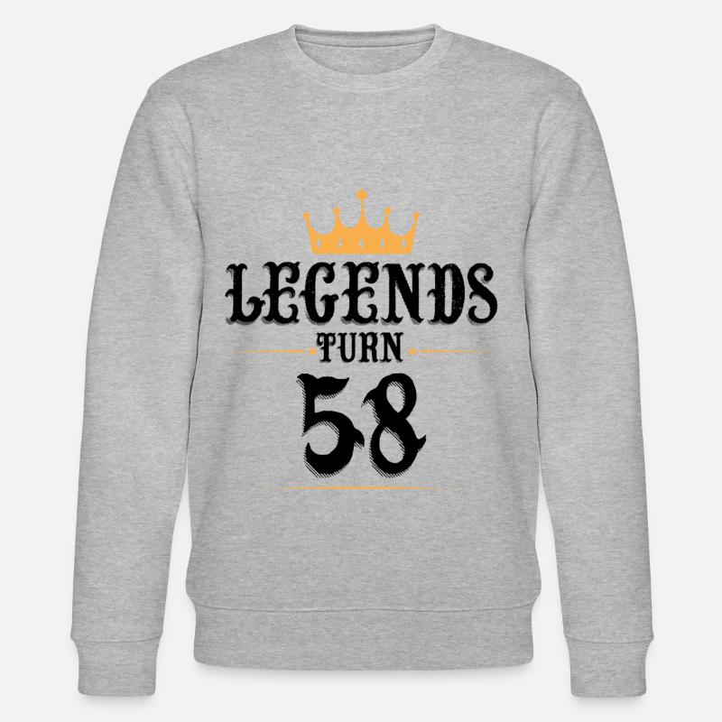58 Anniversaire, Légendes 58 - Sweat bio CHANGER Stanley/Stella Unisexe - gris chiné