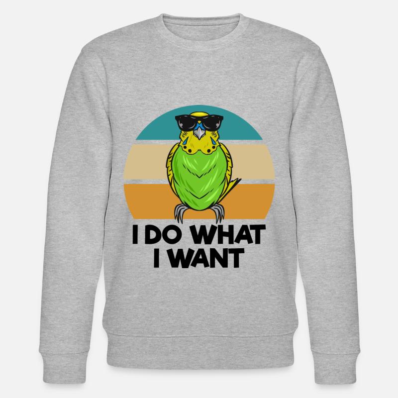 Perruche ondulée - Sweat bio CHANGER Stanley/Stella Unisexe - gris chiné