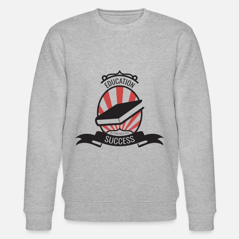 Student Education Knowledge Cool Gift - Stanley/Stella CHANGER Unisex Organic Sweatshirt - heather grey