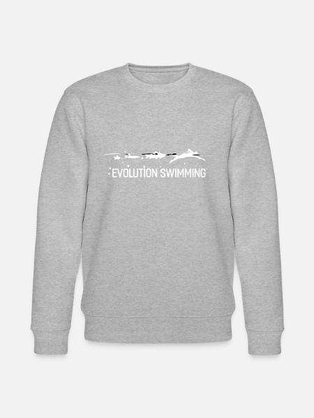Swimming - Shirt Evolution Float Gift - Stanley/Stella CHANGER Unisex Organic Sweatshirt - heather grey