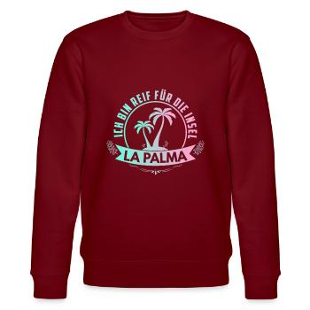 Urlaub – Shirt La Palma Männerreise Geschenk - Stanley/Stella Unisex Bio-Sweatshirt CHANGER  - Burgunderrot - Vorne - Nik (191cm) & Marisol (170cm)