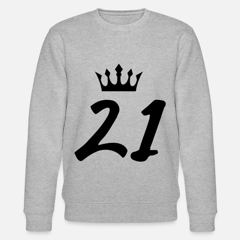 21 Couronne numérique - Sweat bio CHANGER Stanley/Stella Unisexe - gris chiné