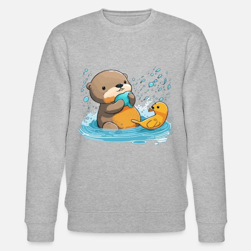 Loutre de canard en caoutchouc - Sweat bio CHANGER Stanley/Stella Unisexe - gris chiné
