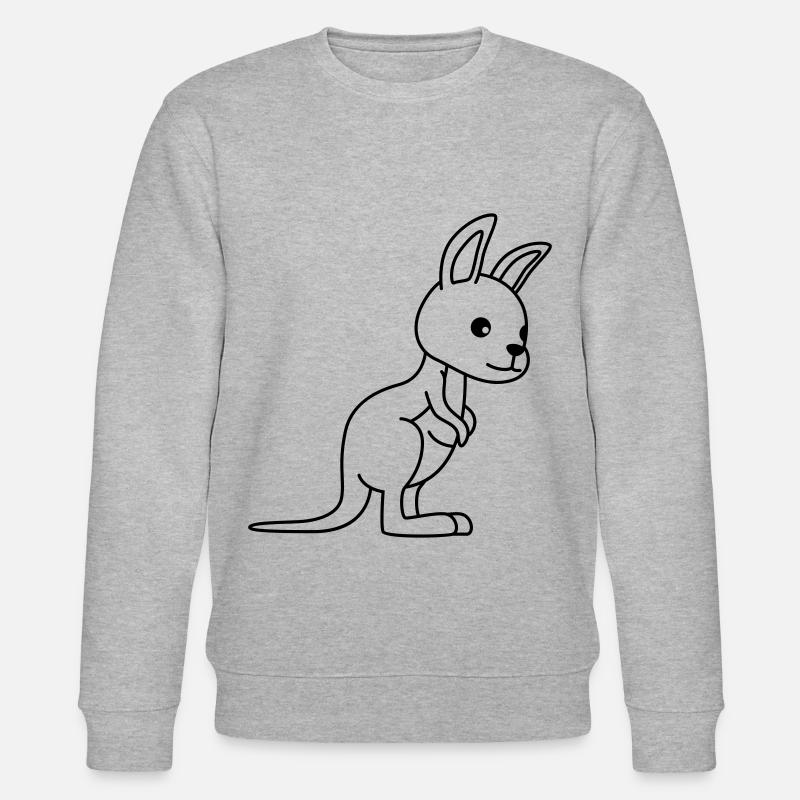 Kangaroo Comic - Stanley/Stella CHANGER Unisex Organic Sweatshirt - heather grey