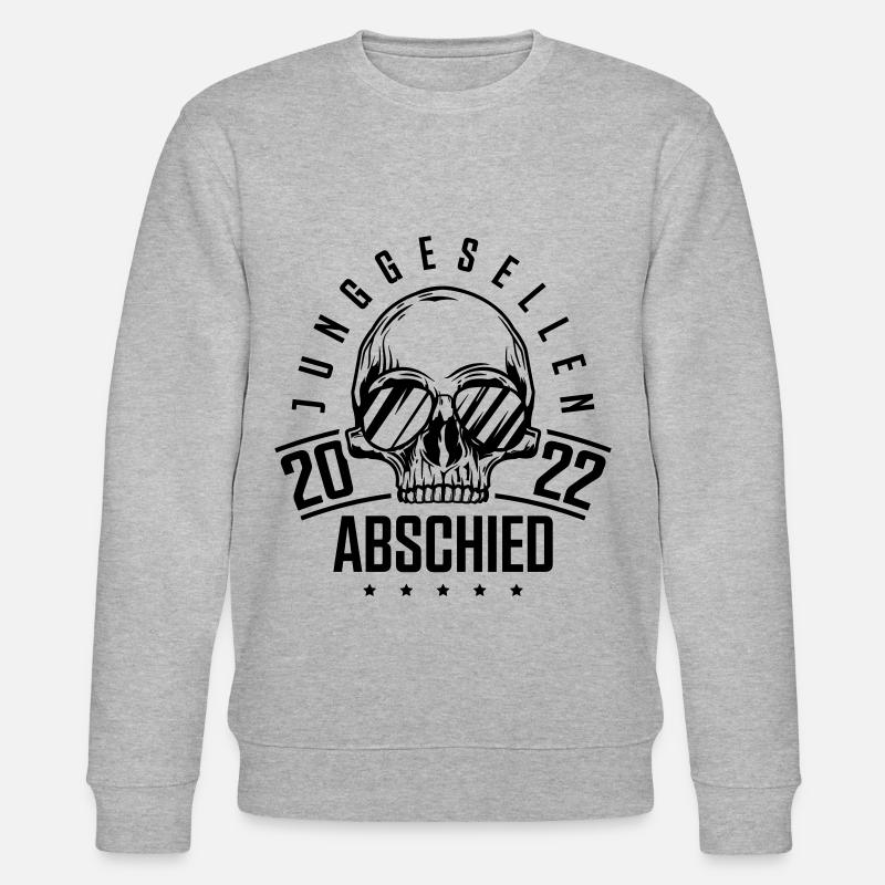 junggesellenabschied 2022 skelett - Stanley/Stella Unisex Bio-Sweatshirt CHANGER  - Grau meliert