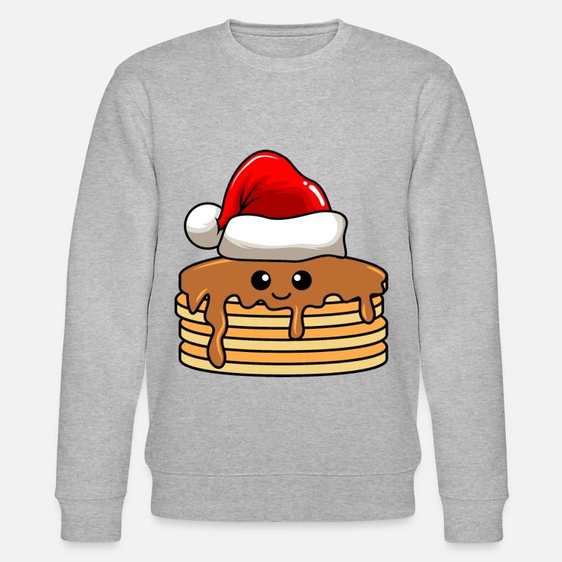 Pancake Weihnachten Comic Xmas - Stanley/Stella Unisex Bio-Sweatshirt CHANGER  - Grau meliert