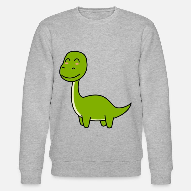 Dinosaurier brontosaurus Comic - Stanley/Stella Unisex Bio-Sweatshirt CHANGER  - Grau meliert