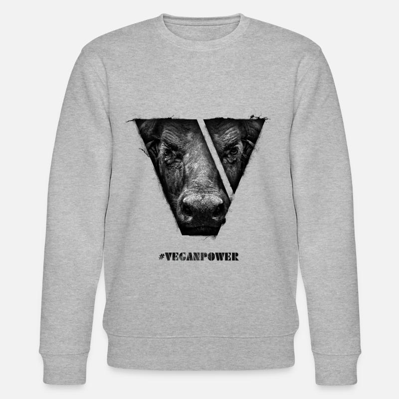 #veganpower - Buffalo - Stanley/Stella Unisex Bio-Sweatshirt CHANGER - Grau meliert
