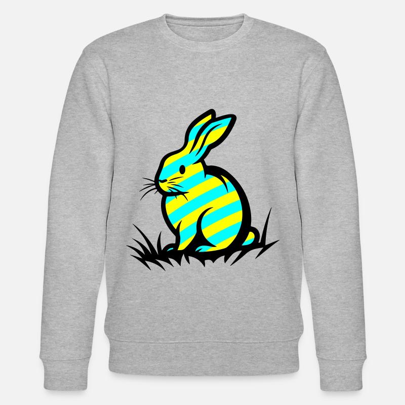 Ostern Symbol Hase - Stanley/Stella Unisex Bio-Sweatshirt CHANGER - Grau meliert
