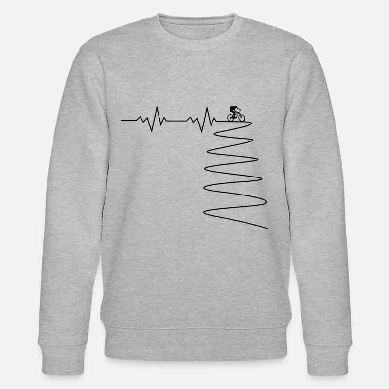 Mountainbike Herzfrequenz - Stanley/Stella Unisex Bio-Sweatshirt CHANGER  - Grau meliert